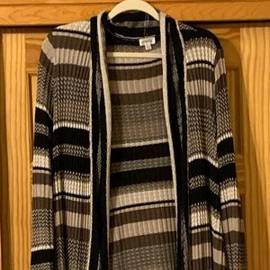 Extra long open front cardigan sweater